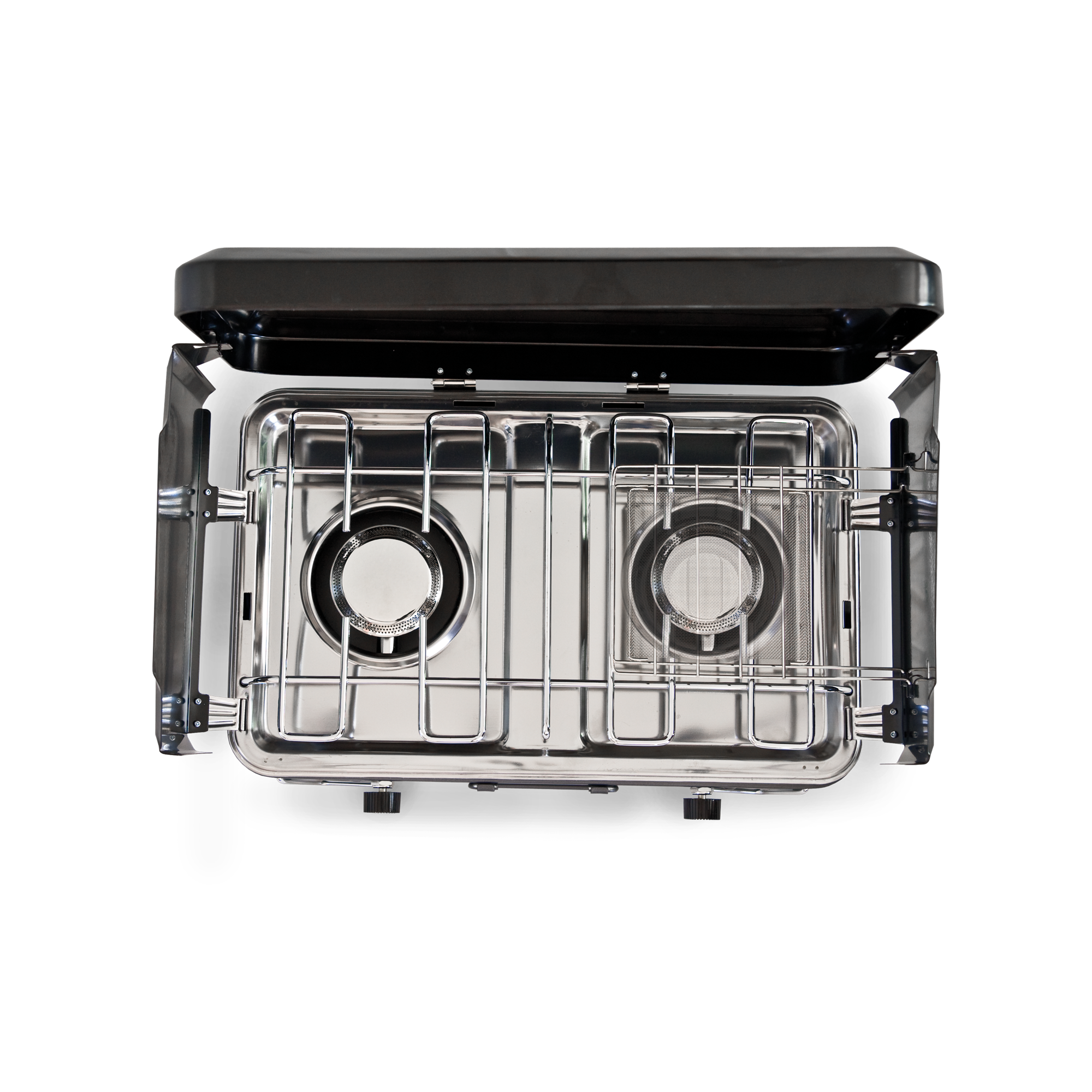 Zempire 2 Burner Deluxe Camp Stove PUSH BUTTON PIEZO IGNITION