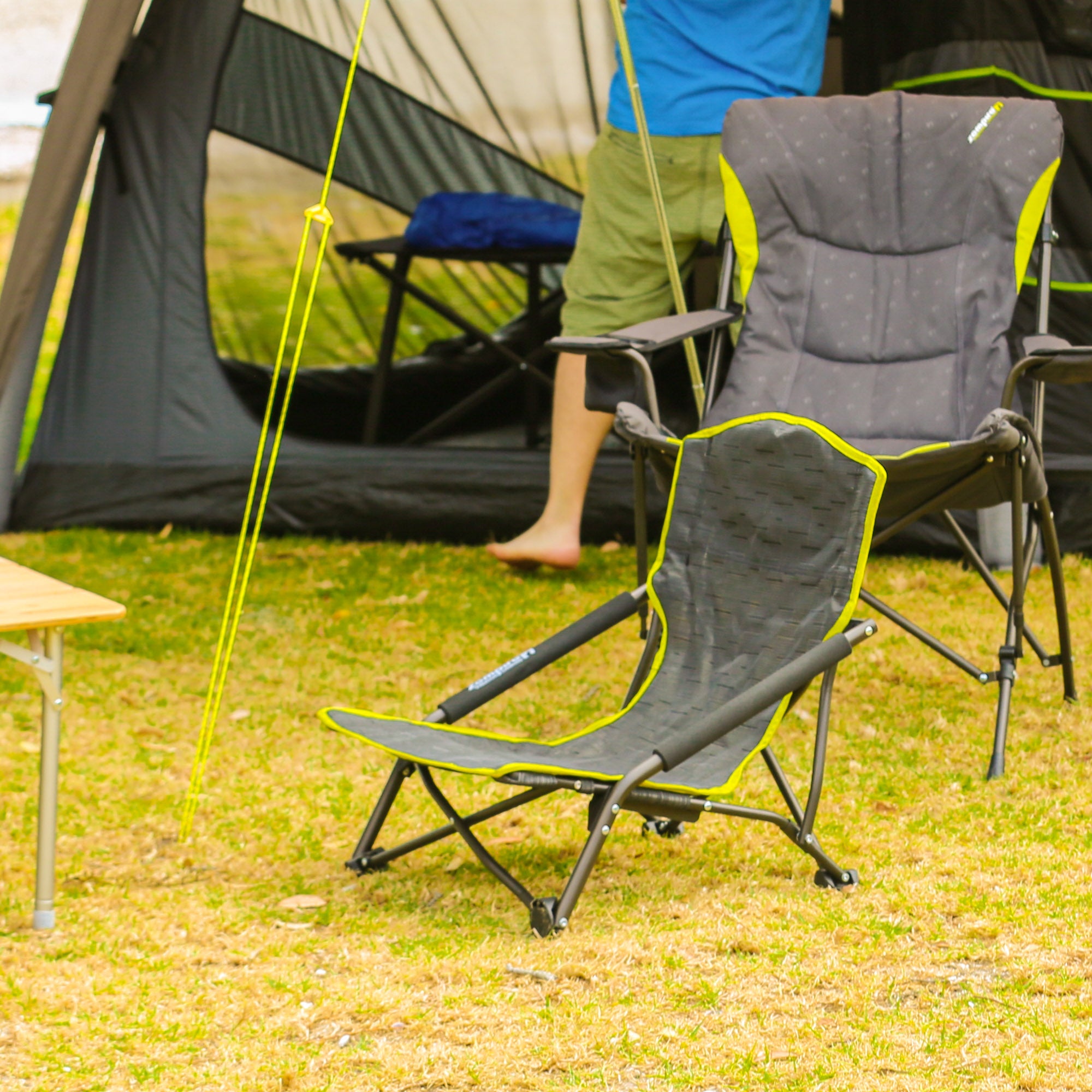 Zempire Frontrow Beach Camp Chair ROUND FEET SUPPORTS