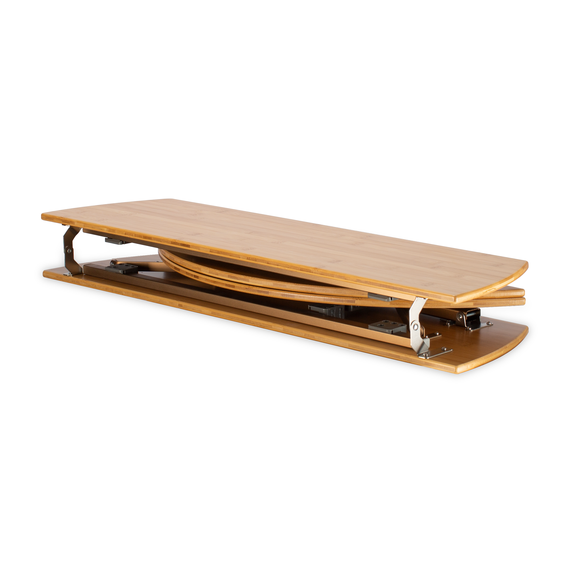 Zempire Kitpac Round V2 Bamboo Camp Table 4 FOLD DESIGN